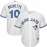 Blue Jays 10 Bo Bichette White Cool Base Jersey Dzhi,baseball caps,new era cap wholesale,wholesale hats